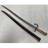 FRENCH 1866 CHASSEPOT YATAGHAN SWORD BAYONET STAMPED A & A5 ON BLADE RICASSO,