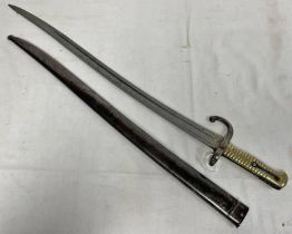 FRENCH 1866 CHASSEPOT YATAGHAN SWORD BAYONET STAMPED A & A5 ON BLADE RICASSO,