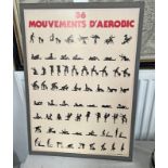 UNFRAMED POSTER TITLED '36 MOUVEMENTS D'AEROBIC' 63.