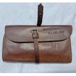 LEATHER POUCH MARKED 303 INCH VICKERS MG FS LTD 1944 ALSO MARKED WITH BRITISH BROAD ARROW ABOVE H B