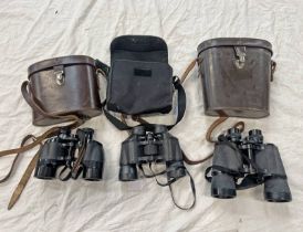 BINOCULARS TO INCLUDE YASHICA 7 X 50 IN CASE,