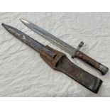 M1895 KNIFE BAYONET WITH ETCHED BLADE "MIT GOTT FUR KAIFER UND VATERLAND", CE WG MAKER, 24.