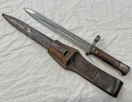 M1895 KNIFE BAYONET WITH ETCHED BLADE "MIT GOTT FUR KAIFER UND VATERLAND", CE WG MAKER, 24.