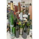 SELECTION OF EMPTY BOTTLES TO INCLUDE MOET & CHANDON CHAMPAGNE,