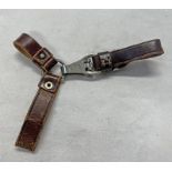 WW2 GERMAN LEATHER AND METAL SA DAGGER HANGER,