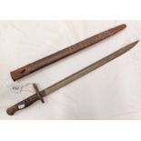 1913 PATTERN WW1 BAYONET (MAKERS NAME RUBBED) WITH 43.