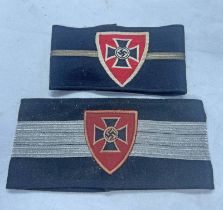 TWO THIRD REICH STYLE KYFFHAUSERBUND VETERANS ORGANISATION ARM BANDS