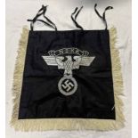 WW2 STYLE GERMAN STYLE NSKK TRUMPET BANNER, 46 CM LONG, BANNER FOR A LONG PARADE TRUMPET,