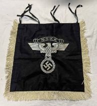WW2 STYLE GERMAN STYLE NSKK TRUMPET BANNER, 46 CM LONG, BANNER FOR A LONG PARADE TRUMPET,