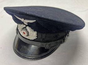 WW2 STYLE NS-RKB VISOR CAP WITH CAP EAGLE AND COLARDE,