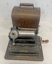 EDISON GEM PHONOGRAPH WITH CASE