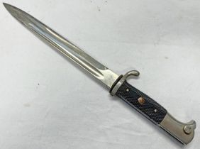 WW2 GERMAN K98 DRESS BAYONET WITH LATER SA ROUNDEL TO GRIP,