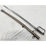 M1861 INFANTRY OFFICERS SWORD BY WINTERNITZ STEYR WITH 82 CM LONG BLADE WITH MAKERS MARK TO RICASSO,