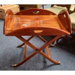 20TH CENTURY MAHOGANY BUTLER'S TRAY ON STAND