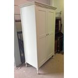 LAURA ASHLEY 2 DOOR WARDROBE ON SHAPED SUPPORTS.