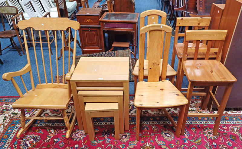 PAIR OF PINE CHAIRS,