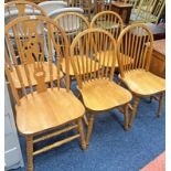 SET OF 4 SPINDLE BACK KITCHEN CHAIRS & 2 OTHER SIMILAR CHAIRS