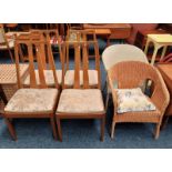 SET OF 4 NATHAN TEAK DINING CHAIRS,