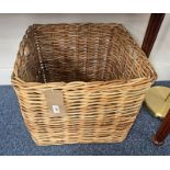 WICKER LOG BASKET Condition Report: The dimensions of the basket are: Height -