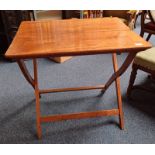 19TH CENTURY MAHOGANY COACHING TABLE WITH BRASS FIXTURES,