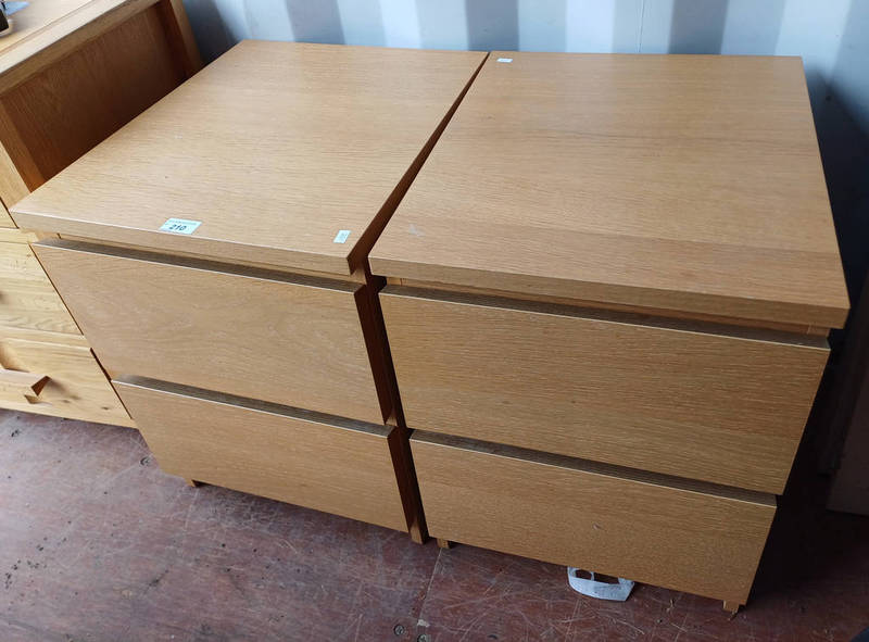 PAIR OF IKEA 2 DRAWER BEDSIDES