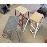 3 STOOLS WITH STEPS