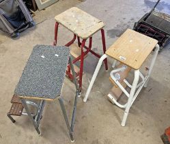 3 STOOLS WITH STEPS