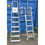 2 ALUMINIUM STEP LADDERS