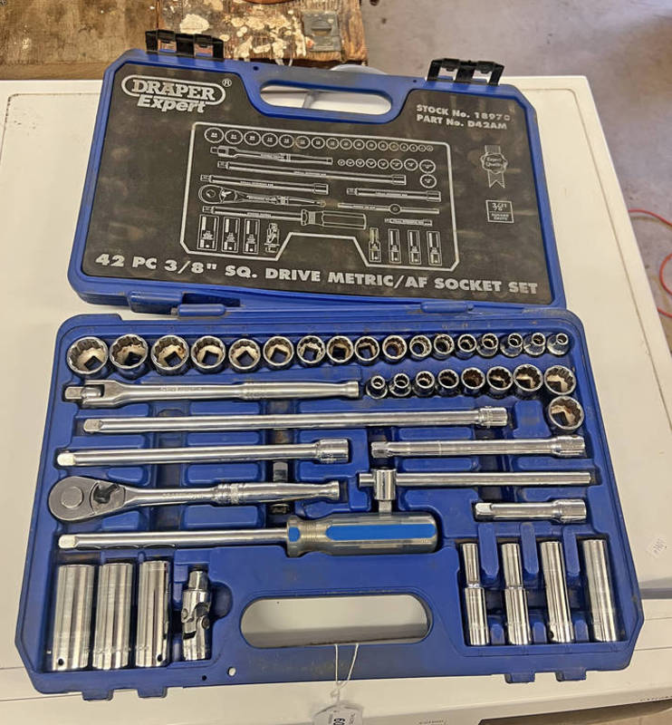 DRAPER EXPERT 42 PC 3/8" SQ DRIVE METRIC/AF SOCKET SET