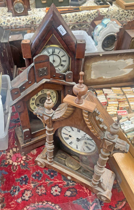 3 EARLY 20TH CENTURY MANTLE CLOCKS -3-
