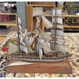 MODEL OF A SAILING SHIP GLENESK 50 CM LONG Condition Report: not suitbale for