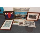 SELECTION OF FRAMED PICTURES INC SIGNED LIMITED EDITION PRINT SIGNED MICK CAWSTON