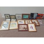 SELECTION OF PRINTS, OIL PAINTINGS, ETC TO INCLUDE; 2 FRAMED JOSEPH FARQUHARSON PRINTS,