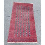 RED MIDDLE EASTERN CARPET 187 X 100CM