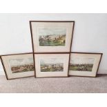 SET OF 4 EARLY 20TH CENTURY COLOURED LITHOGRAPHS - THE OXFORD DRAG,