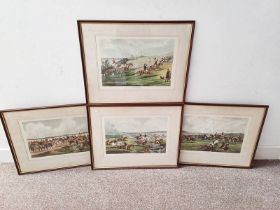 SET OF 4 EARLY 20TH CENTURY COLOURED LITHOGRAPHS - THE OXFORD DRAG,