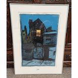 R W BATCHELOR PETE'S PLACE SIGNED IN PENCIL FRAMED PRINT 34/50 62 X 42 CM