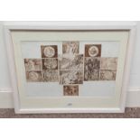 SERIES OF ETCHINGS FRAMED AS ONE OF VARIOUS CREATURES AND FIGURES, UNSIGNED,