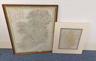 FRAMED MAP OF IRELAND PUBLISHED BY THE SOCIETY FOR THE DIFFUSION OF USEFUL KNOWLEDGE & UNFRAMED MAP