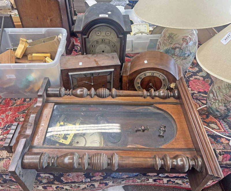 LATE 19TH CENTURY MANTLE CLOCK WITH SILVERED DIAL (AF) JAMES CARR ABERDEEN MANTLE CLOCK,