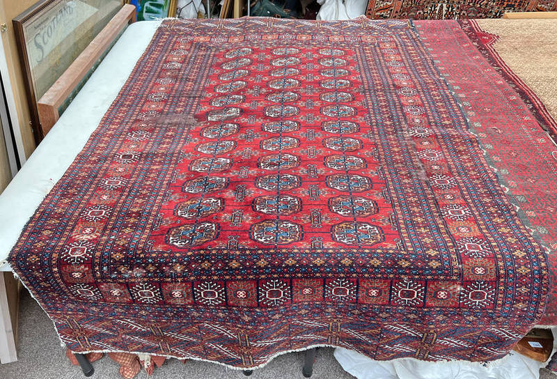 RED MIDDLE EASTERN RUG,