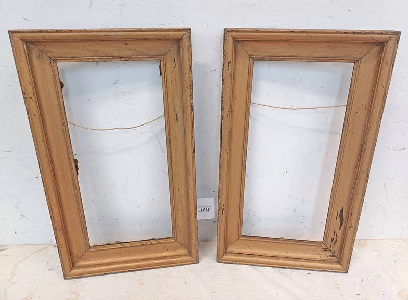 TWO MATCHING EDWARDIAN GILTWOOD FRAMES, 46.