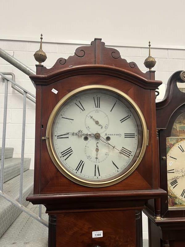 19TH CENTURY MAHOGANY LONG CASE CLOCK WITH CIRCULAR DIAL SIGNED R ADAMSON, - Image 2 of 2