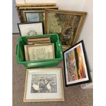 SELECTION OF PRINTS, WATERCOLOURS ETC TO INCLUDE; JANET L SMALL, SARAM FAMILY, SIGNED WATERCOLOUR,