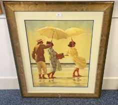 JACK VETTRIANO FIGURES ON BEACH,