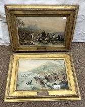 PAIR OF GILT FRAMED PICTURES, REV.