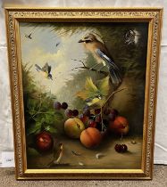 STILL LIFE WITH FRUIT & BIRDS,