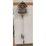 MUSICAL (EDLEWEISS) WOOD CHOPPER CUCKOO CLOCK MADE IN GERMANY Condition Report: