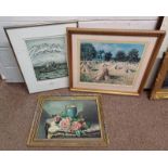 FRAMED SIGNED PRINT OF FISHERMEN,