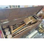 JACQUES CROQUET WOODEN CASE WITH CONTENTS OF VARIOUS BALLS,